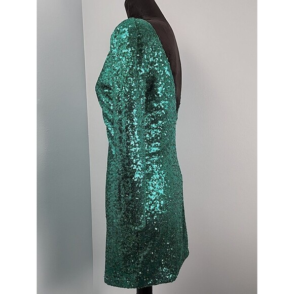 A'gaci Agaci Bodycon Mid Sleeve Dress Large Sequin Homecoming Festival Concert - Picture 10 of 12
